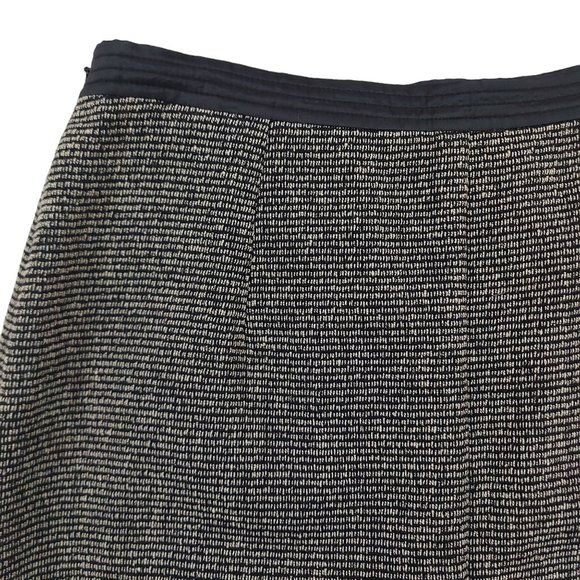 Max Mara Heathered Knit Pencil Skirt Womens 8 Gray Black Wool Blend Knee Length - Picture 9 of 12